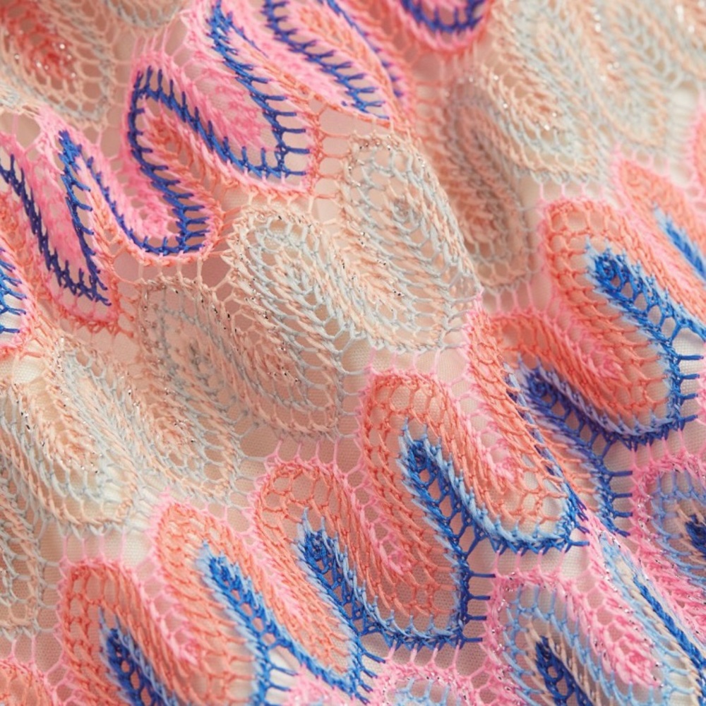 NWT Divided by H&M halter style lined dress in pink, blue, & coral. Sz. Med. - Picture 2 of 7